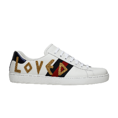 Pre-owned Gucci Ace 'loved' In White