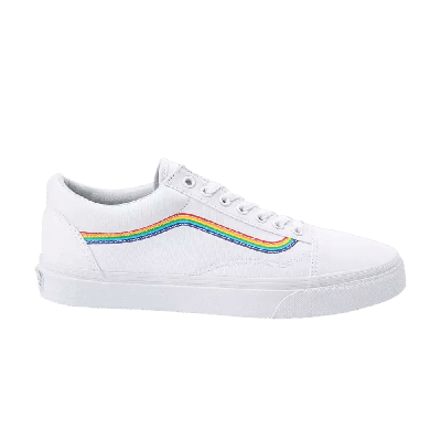 Pre-owned Vans Old Skool 'rainbow' In White