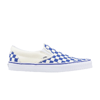 Pre-owned Vans Classic Slip-on 'primary Check' In Blue