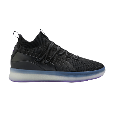 Pre-owned Puma Clyde Court 'purple Glow' In Black