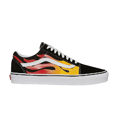 Pre-owned Vans Old Skool 'flames' In Black