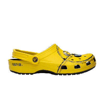 Pre-owned Crocs Post Malone X Clog 'barbed Wire' In Yellow