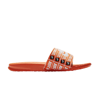 Pre-owned Nike Benassi Jdi Print 'cone' In Orange