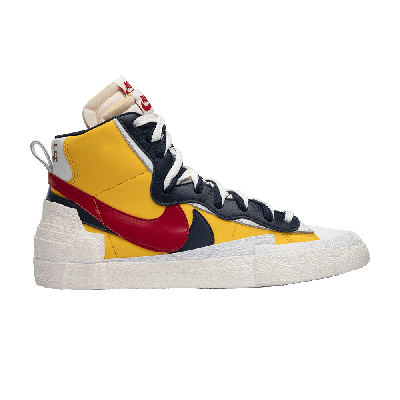 Pre-owned Nike Sacai X Blazer Mid 'maize Navy' In Yellow