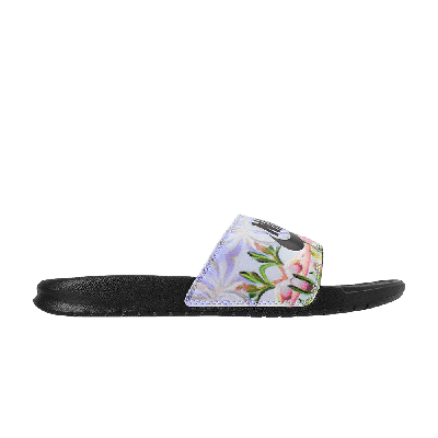 Pre-owned Nike Wmns Benassi Slide 'floral Print' In Black