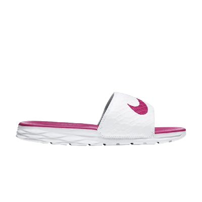 Pre-owned Nike Wmns Benassi Solarsoft Slide 2 'white Fireberry'