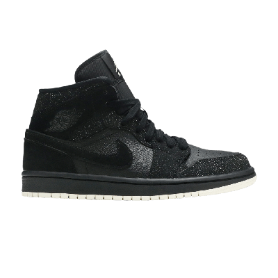Pre-owned Air Jordan Wmns  1 Mid 'black Glitter'