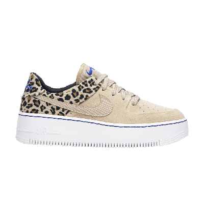 Pre-owned Nike Wmns Air Force 1 Sage Low Premium 'leopard' In Tan