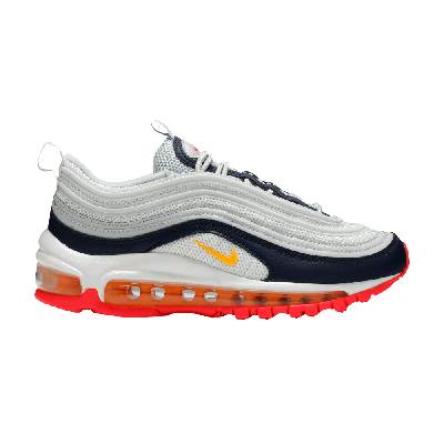 Pre-owned Nike Wmns Air Max 97 'platinum Navy Orange' In White
