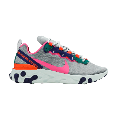 Pre-owned Nike Wmns React Element 55 'wolf Grey Fuchsia'