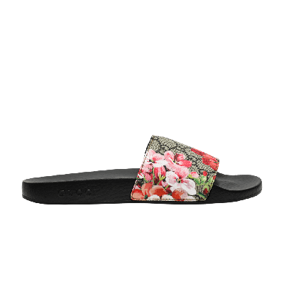 Pre-owned Gucci Wmns Gg Supreme Slide 'blooms' In Tan