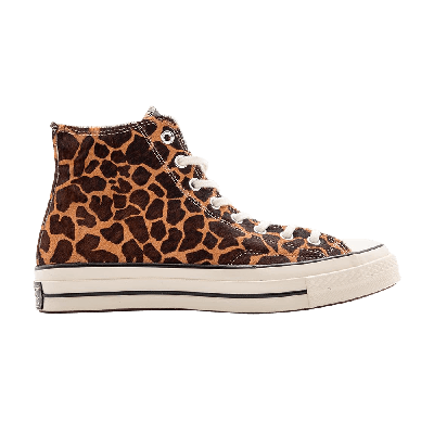 Pre-owned Converse Chuck 70 Hi 'pony Hair Pack - Cheetah In Brown