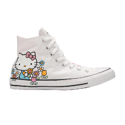 Pre-owned Converse Hello Kitty X Chuck Taylor All Star Hi 'flowers' In White