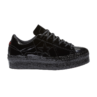Pre-owned Converse Wmns One Star Platform Ox 'patent Black'