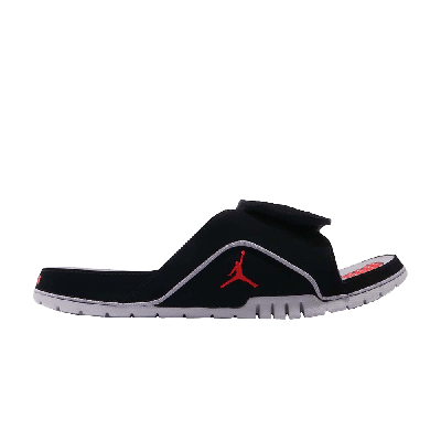 Pre-owned Air Jordan Jordan Hydro 4 Retro Slide 'fire Red' In Black