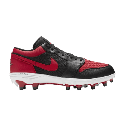Pre-owned Air Jordan Jordan 1 Low Td Cleat 'bred' In Red