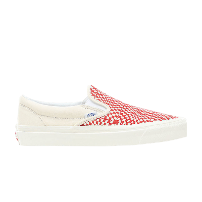 Pre-owned Vans Slip-on 'check Pattern' In Red