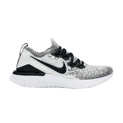 Pre-owned Nike Epic React Flyknit 2 'oreo' In White