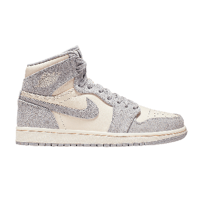 Pre-owned Air Jordan Wmns  1 High Premium 'atmosphere Grey' In Cream