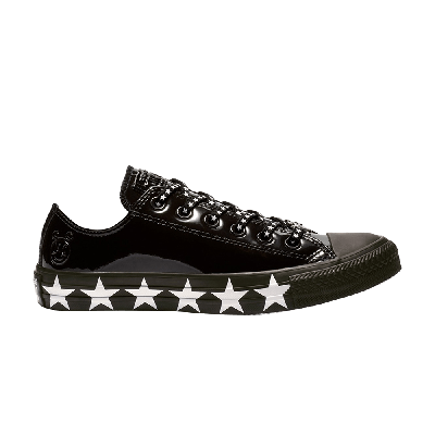 Pre-owned Converse Miley Cyrus X Wmns Chuck Taylor All Star Low Patent 'stars' In Black