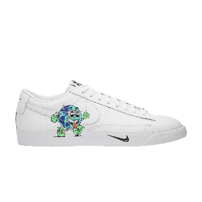Pre-owned Nike Steven Harrington X Blazer Low Flyleather Qs 'earth Day' In White