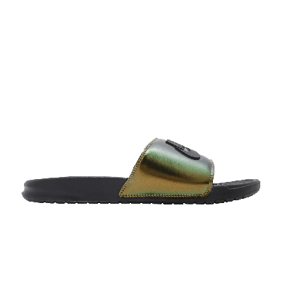 Pre-owned Nike Benassi Jdi Se 'electro Green' In Black