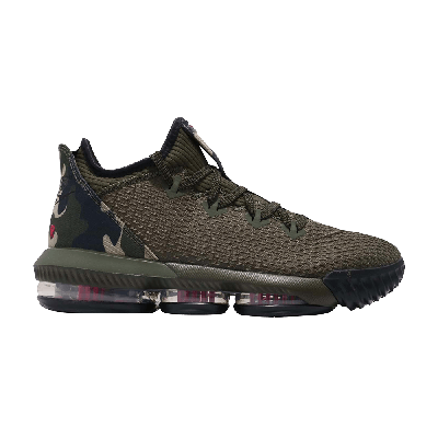 Pre-owned Nike Lebron 16 Low Ep 'camo' In Green