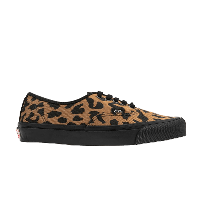 Pre-owned Vans Authentic Lx Canvas Suede 'leopard Black' In Brown