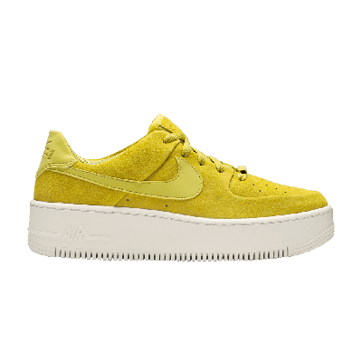 Pre-owned Nike Wmns Air Force 1 Sage Low 'celery' In Yellow
