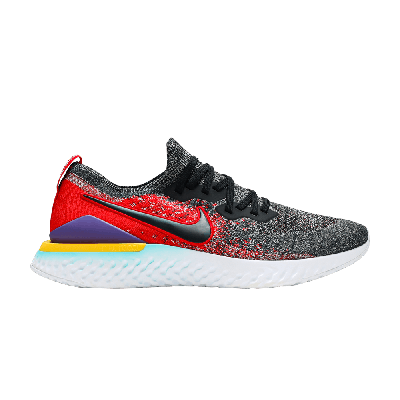 Pre-owned Nike Epic React Flyknit 2 'black University Red'