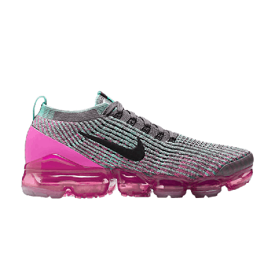 Pre-owned Nike Wmns Air Vapormax Flyknit 3 'gunsmoke Fuchsia' In Grey
