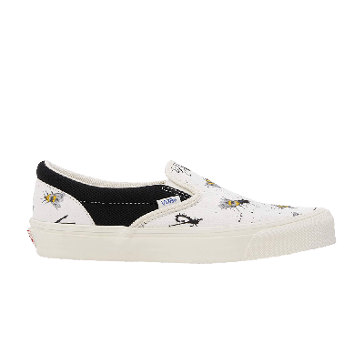 Pre-owned Vans Ralph Steadman X Og Classic Slip-on Lx 'bee' In White