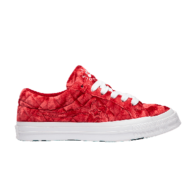 Pre-owned Converse Golf Le Fleur X One Star 'quilted Velvet Cherry' In Red
