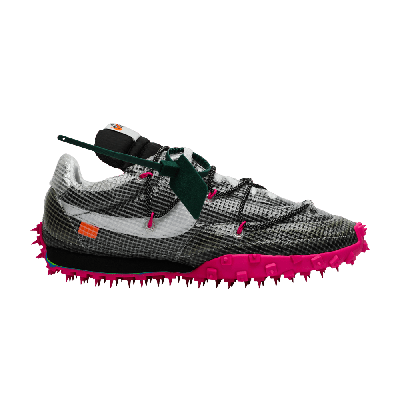 Pre-owned Nike Off-white X Wmns Waffle Racer 'fuchsia' In Black