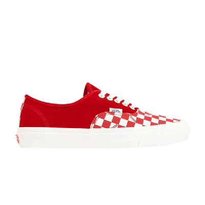 Pre-owned Vans Og Authentic Lx 'racing Red Checkerboard Toe'