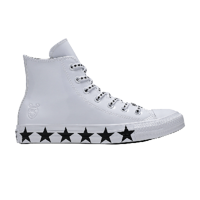 Pre-owned Converse Miley Cyrus X Wmns Chuck Taylor All Star Hi 'stars' In White