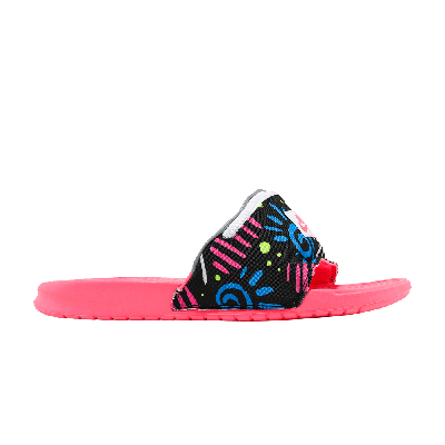 Pre-owned Nike Benassi Jdi Print Slide 'fanny Pack' In Pink