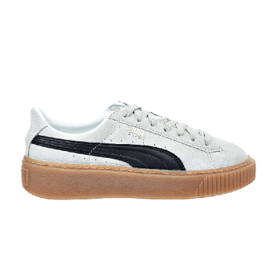 Pre-owned Puma Wmns Suede Platform Core 'whisper White Black'