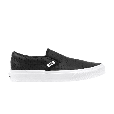 Pre-owned Vans Slip-on Perforated Leather 'black'