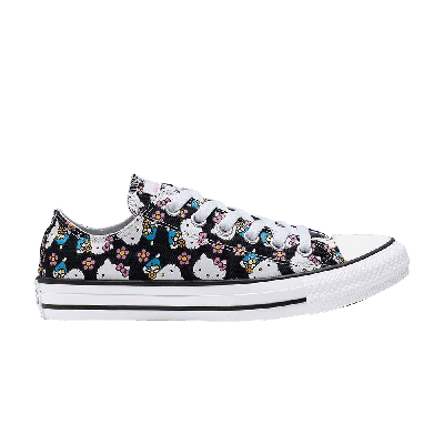 Pre-owned Converse Hello Kitty X Chuck Taylor All Star Ox 'kitty Flower Pattern' In Black
