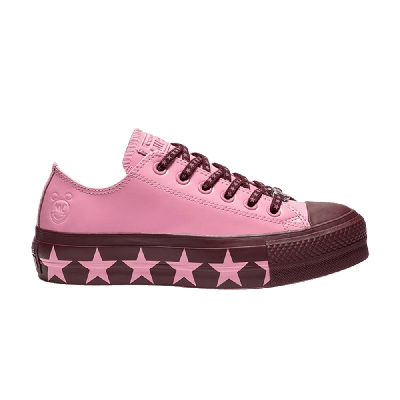 Pre-owned Converse Miley Cyrus X Wmns Chuck Taylor All Star Lift Ox 'pink Burgundy'