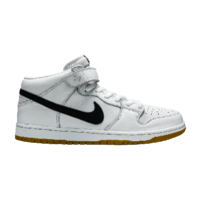 Pre-owned Nike Dunk Mid Sb 'orange Label' In White