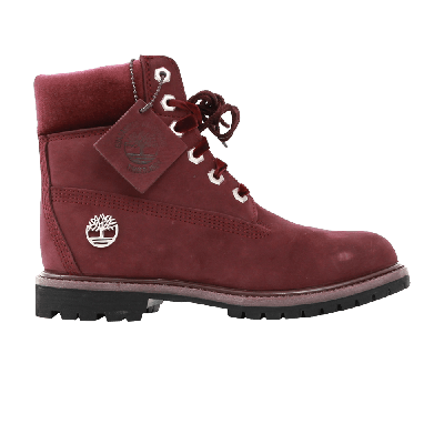 Pre-owned Timberland Wmns 6 Inch Premium Boot 'burgundy' In Red
