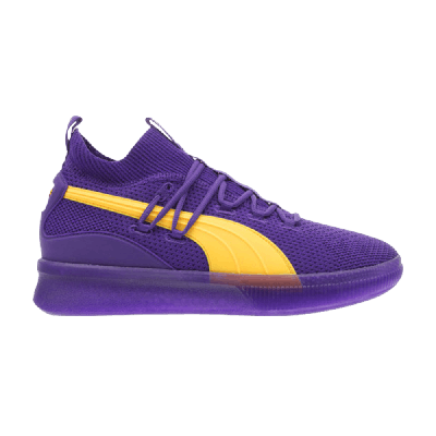 Pre-owned Puma Clyde Court 'city Pack - Los Angeles' In Purple