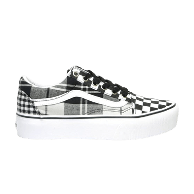 Pre-owned Vans Old Skool Platform 'plaid Checkerboard' In Black
