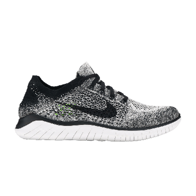 Pre-owned Nike Wmns Free Rn Flyknit 2018 'white Black'