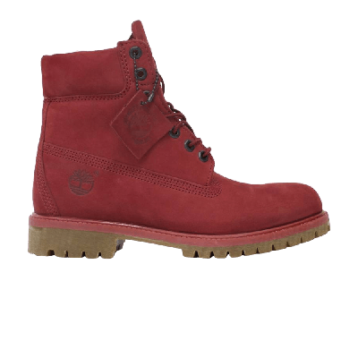 Pre-owned Timberland 6 Inch Premium Boot 'pomegranate' In Red