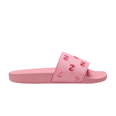 Pre-owned Gucci Wmns Gg Slide Rubber 'pink'