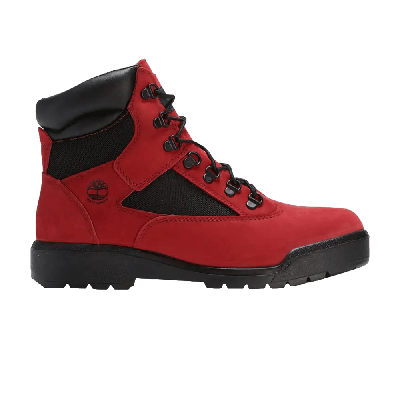 Pre-owned Timberland 6 Inch Field Boot 'red Black'