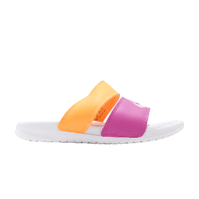 Pre-owned Nike Wmns Benassi Duo Ultra Slide 'metallic Summit White' In Pink